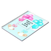 Zwillings-Schwangerschafts-Planer-Notizbuch Notizblock (Linke Seite)