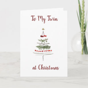 **ZWILLINGS SCHWESTER** DU MACHST JEDEN TAG BESOND FEIERTAGSKARTE