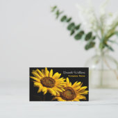 Zwillings-Sonnenblumen, Blumen Visitenkarte (Stehend Vorderseite)