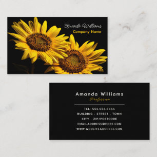 Zwillings-Sonnenblumen, Blumen Visitenkarte