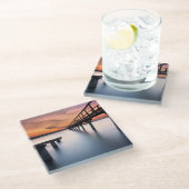 Zwillings-Spucken Glasuntersetzer (Schrägansicht)