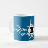Zwillings-Stammes- aquamarine Tasse (Vorderseite Links)
