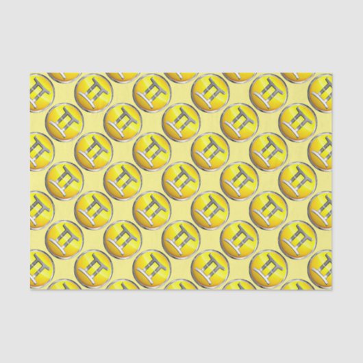 Zwillings-Symbol Seidenpapier (Vorderseite)