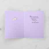 Zwillings-Taufe-Karte auf Lila mit 2 Kreuzen Karte (Innenseite)
