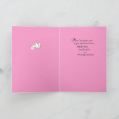 Zwillings-Taufe-Karte auf mittlerem Rosa mit 2 Karte (Innenseite)