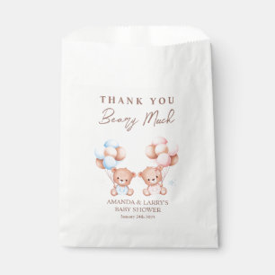 Zwillings-Teddybär-Babyparty für Mädchen und Junge Geschenktütchen