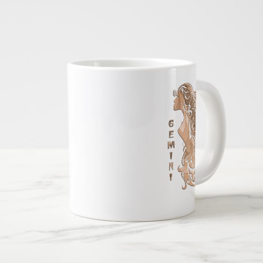 Zwillings-Tierkreis Jumbo-Tasse (Vorderseite Rechts)