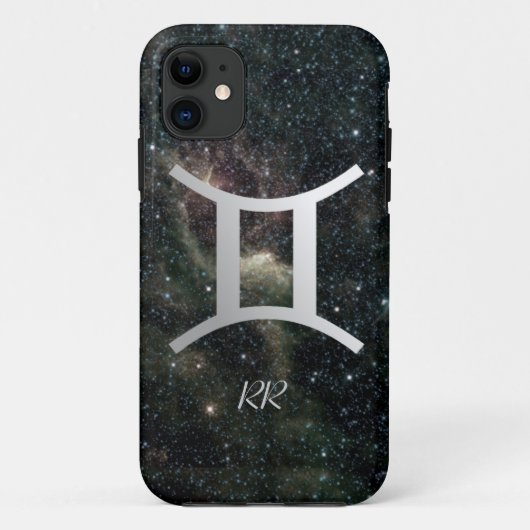 Zwillings-Tierkreis-Stern-Zeichen auf Universum Case-Mate iPhone Hülle (Rückseite)