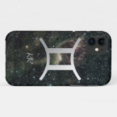 Zwillings-Tierkreis-Stern-Zeichen auf Universum Case-Mate iPhone Hülle (Rückseite (Horizontal))