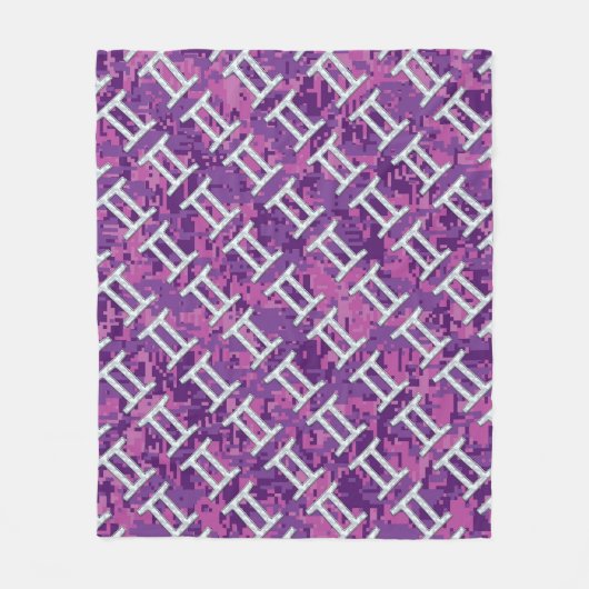 Zwillings-Tierkreis-Zeichen auf rosa Fleecedecke (Vorderseite)