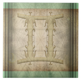 Zwillings-Tierkreis-Zeichen Fliese