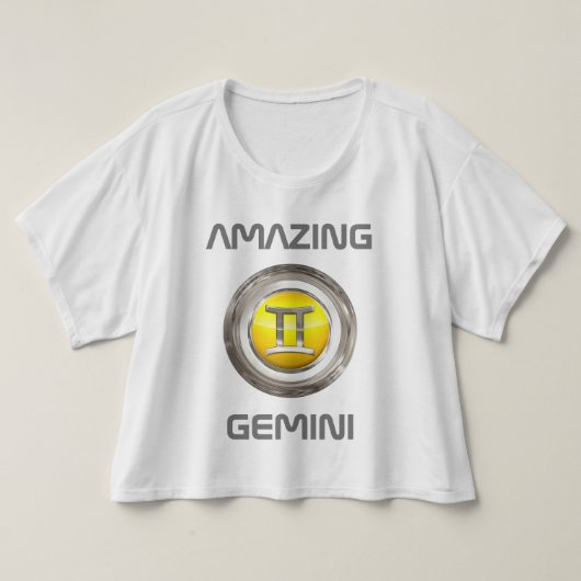 Zwillings-Tierkreis-Zeichen T-Shirt (Design vorne)
