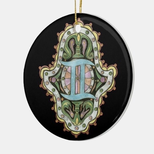 Zwillings-Verzierung Keramik Ornament (Links)