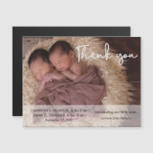 Zwillingsankündigung, Modernes Drehbuch, vielen Da Magnetkarte (Vorne/Hinten)