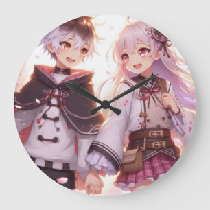 Zwillingsanleihen: Geschwisterte Liebe Große Wanduhr