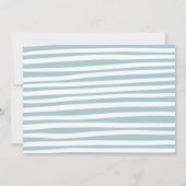 Zwillingsbabwdusche Blau moderne Typografie einfac Einladung (Rückseite)