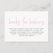 Zwillingsbabwdusche pink mädchenhafte Bücher Babys Begleitkarte (Vorderseite)