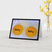Zwillingsbabys? - Das ist Ei-stra Special! Karte (Gelbe Blume)