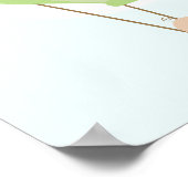 Zwillingsbabys in einer Ballon Babydusche Poster (Ecke)