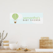 Zwillingsbabys in einer Ballon Babydusche Poster (Küche)