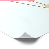 Zwillingsbabys in einer Ballon Babydusche Poster (Ecke)