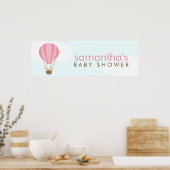 Zwillingsbabys in einer Ballon Babydusche Poster (Küche)