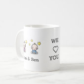 Zwillingsbabys: Liebe Mama Tasse, Kaffeetasse (Vorderseite Links)