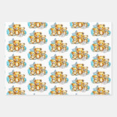 Zwillingsbabys mit Colour Baby Shower oder New Bab Geschenkpapier Set (Vorderseite 3)