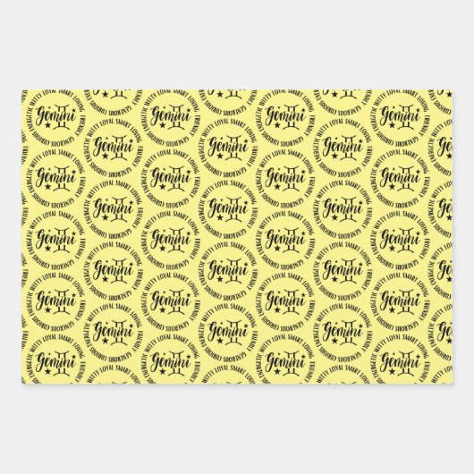 Zwillingsband-Set aus 3 Zwillingsband Geschenkpapier Set (Vorderseite 2)