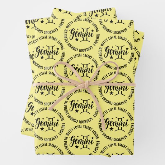 Zwillingsband-Set aus 3 Zwillingsband Geschenkpapier Set (Beispiel)