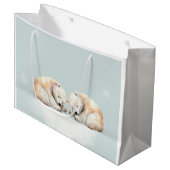 Zwillingsbären Große Geschenktüte (Vorderseite Schrägansicht)