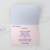 Zwillingsbären - Junge und Mädchen auf der Muttert Karte (Innenseite)