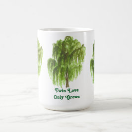 Zwillingsbaum wächst nur an doppelter Liebe Kaffeetasse