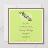 Zwillingsbäume Zwillingsbäume in Pod Baby Dusche Einladung (Rückseite)