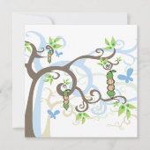 Zwillingsbäume Zwillingsbäume in Pod Baby Dusche Einladung (Vorderseite)