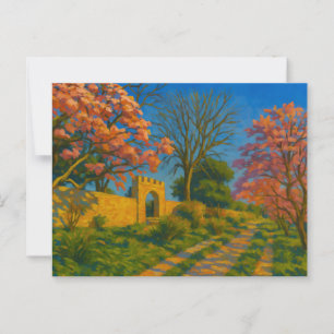 Zwillingsblüten - Stille Gartenpfade Postkarte