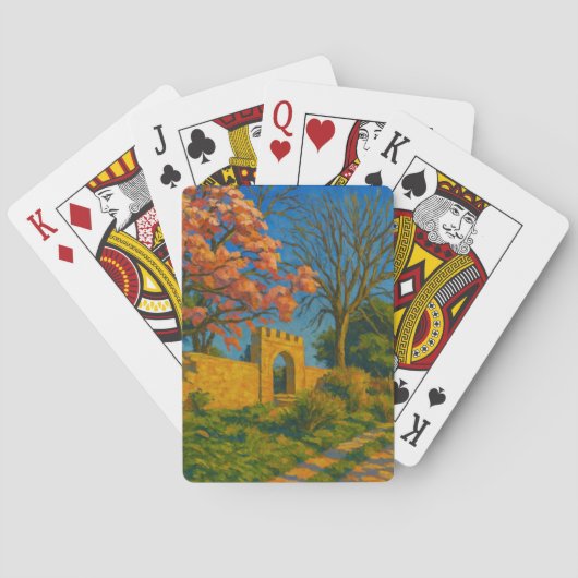 Zwillingsblüten - Stille Gartenpfade Spielkarten (Rückseite)