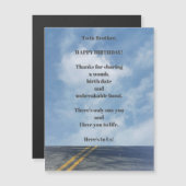 Zwillingsbruder Geburtstagskarte Magnetgrüßkarte Magnetkarte (Vorne/Hinten)