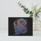 Zwillingsdrache(B) Postkarte (Stehend Vorderseite)