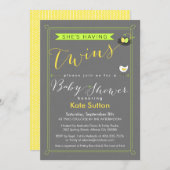 Zwillingsdusche Einladung (Vorne/Hinten)