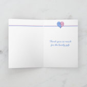 Zwillingsdusche Herzkinderdusche Danke Karte (Innenseite)