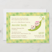 Zwillingsdusche mit zwei Erbsen in einem Pod Einladung (Vorderseite)