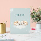 Zwillingsdusche Schlafpolarbären Acrylschild (Hochzeit)