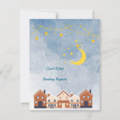 Zwillingsdusche, Sonne, Mond, Sterne RSVP Karte (Vorderseite)