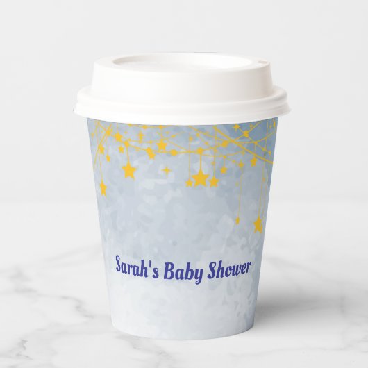 Zwillingsdusche Sun und Moon Thema Pappbecher (Vorderseite)