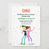 Zwillingseinladung Einladung (Vorderseite)