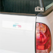 Zwillingselefone rosa und blau autoaufkleber (Auf Lkw)