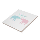 Zwillingselefone rosa und blau fliese (Seite)