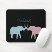 Zwillingselefone rosa und blau mousepad (Mit Mouse)