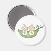 Zwillingserbse Magnet (Vorderseite/Rückseite)